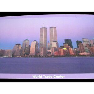 New York Twin Towers Panoramic Art Print Poster